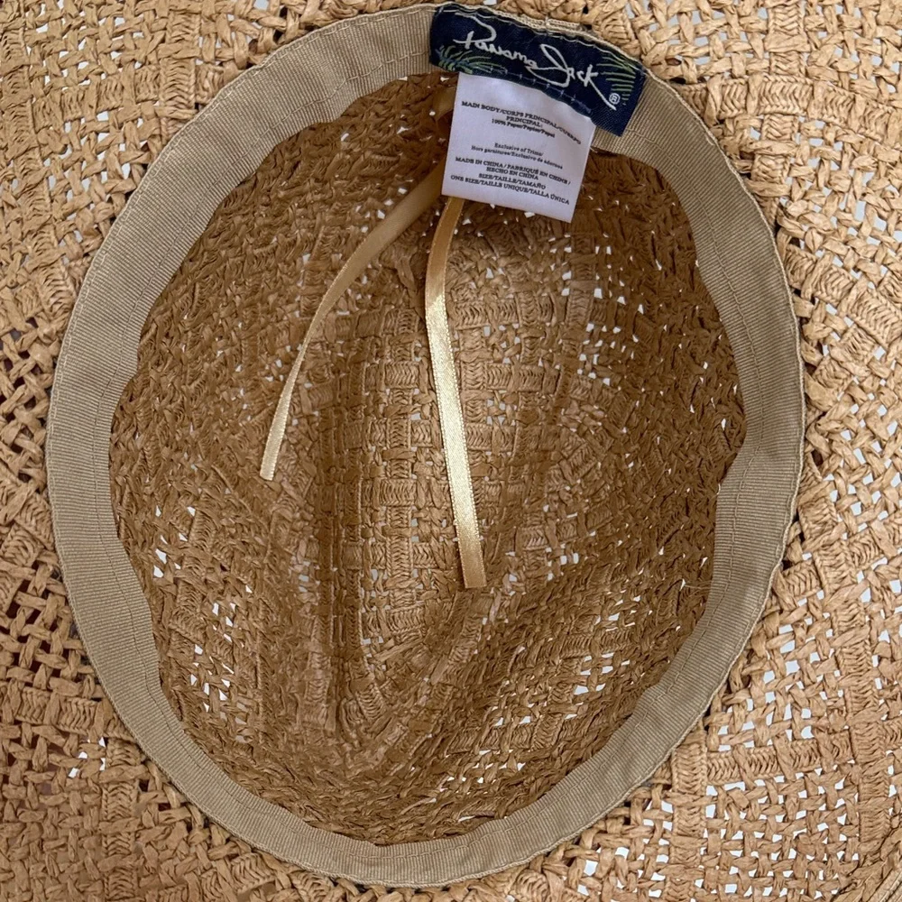 NWT Panama Jack Cognac Brown Woven Hat - Picture 9 of 9
